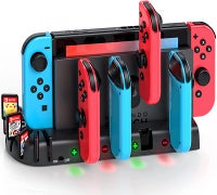 Switch Controller Charging Dock Station with Game Card Storage